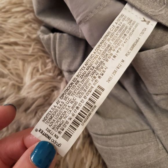 Super chic gray Zara ankle pants with white stripe - Picture 4 of 8